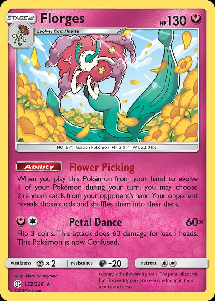 Cosmic Eclipse Florges card front, 152/236