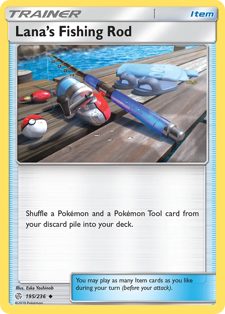 Cosmic Eclipse Lana's Fishing Rod card front, 195/236