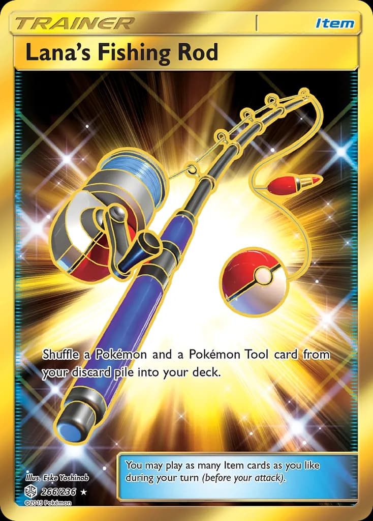 Cosmic Eclipse Lana's Fishing Rod card front, 266/236