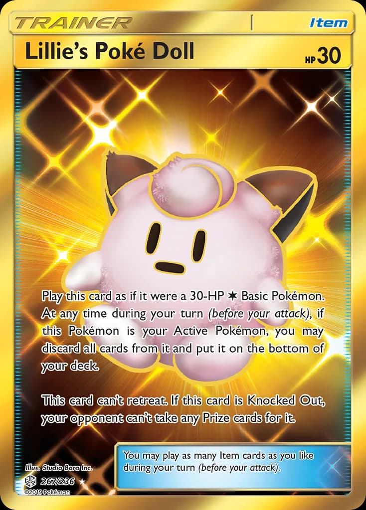 Cosmic Eclipse Lillie's Poké Doll card front, 267/236