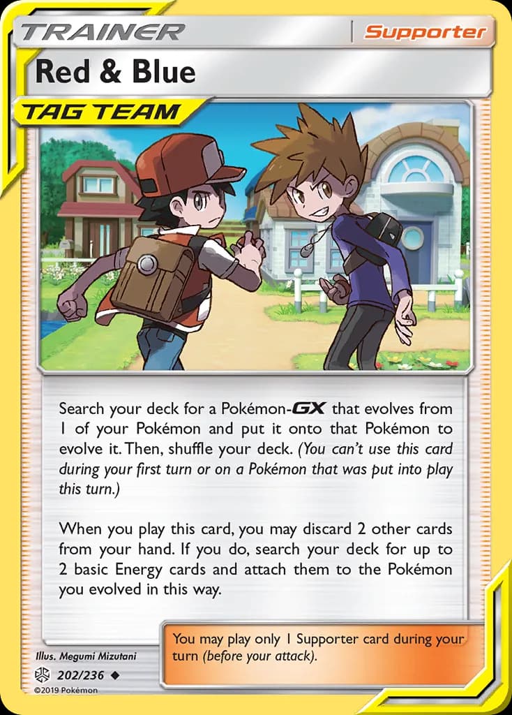 Cosmic Eclipse Red & Blue card front, 202/236