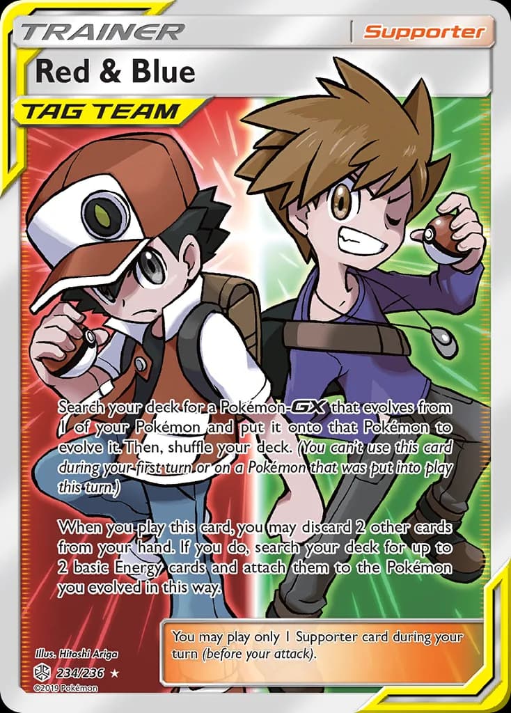 Cosmic Eclipse Red & Blue card front, 234/236