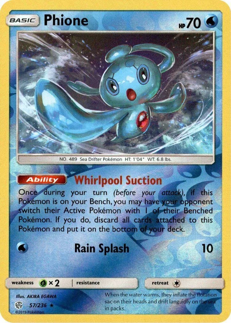 Phione reverse holo card front, Cosmic Eclipse 57/236