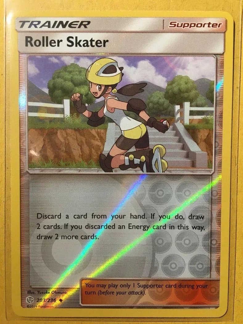 Roller Skater reverse holo card front, Cosmic Eclipse 203/236