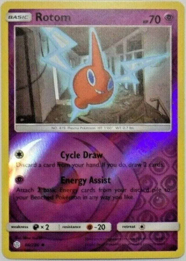 Rotom reverse holo card front, Cosmic Eclipse 86/236