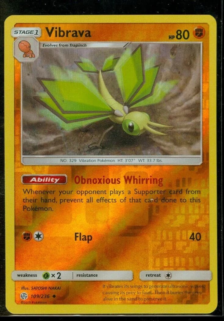 Vibrava reverse holo card front, Cosmic Eclipse 109/236