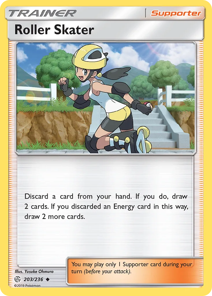 Cosmic Eclipse Roller Skater card front, 203/236