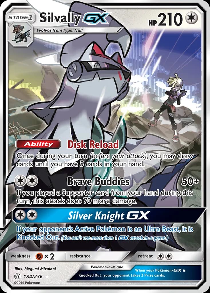 Cosmic Eclipse Silvally-GX card front, 184/236