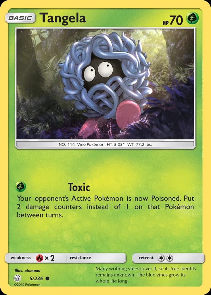 Cosmic Eclipse Tangela card front, 5/236