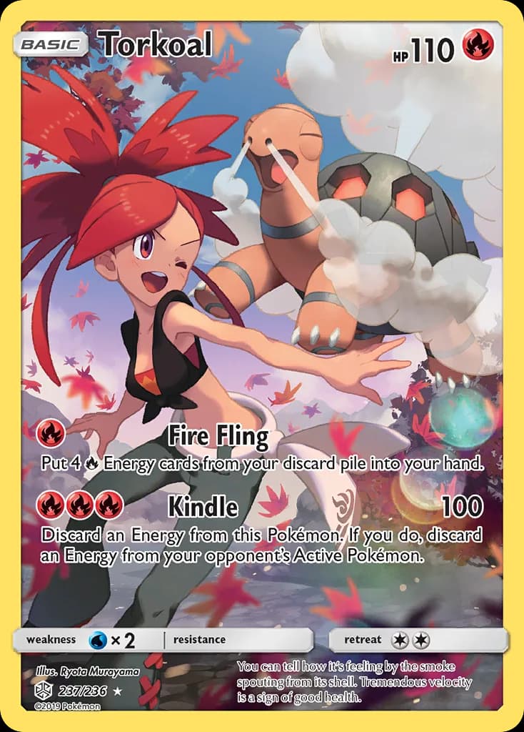 Cosmic Eclipse Torkoal card front, 237/236