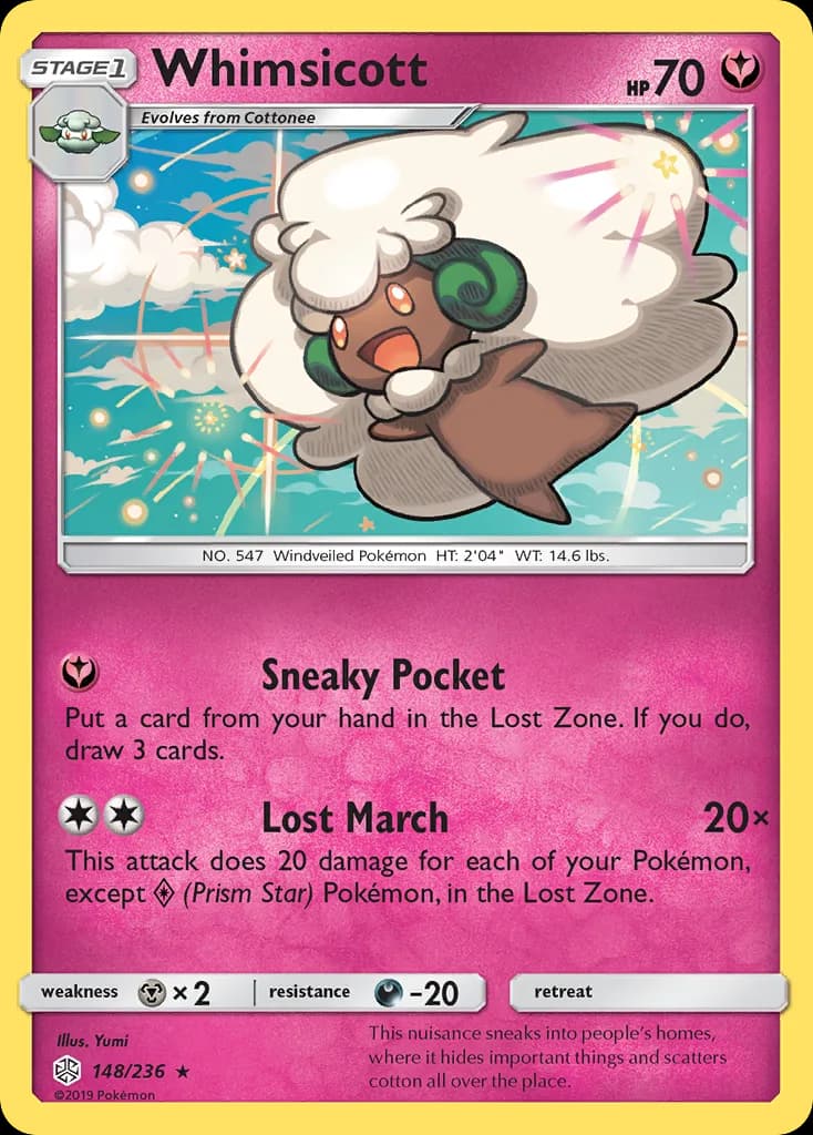 Cosmic Eclipse Whimsicott card front, 148/236