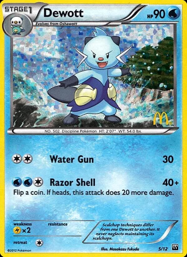 Dewott, McDonald's Collection 2012 5/12, English card reference; finish and promotional markings may differ