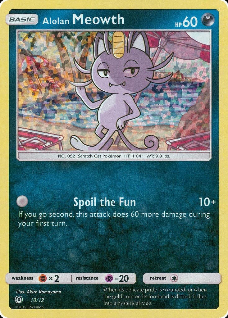 Alolan Meowth, McDonald's Collection 2019 10/12, English card reference; finish and promotional markings may differ