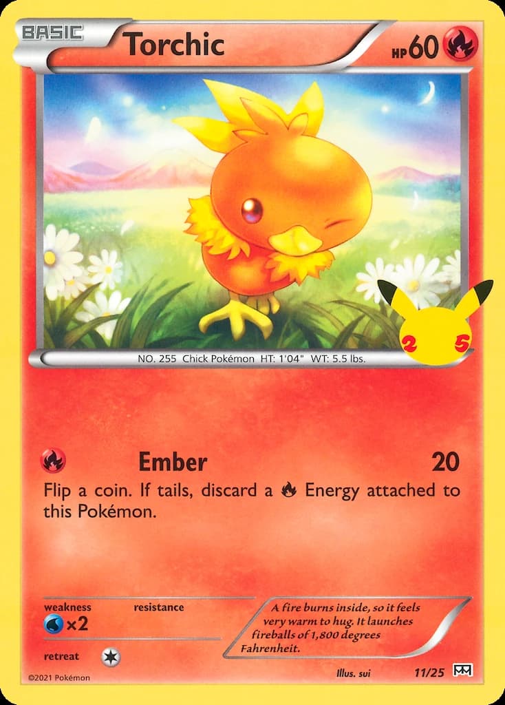 Torchic, McDonald's Collection 2021 11/25, English card reference; finish and promotional markings may differ