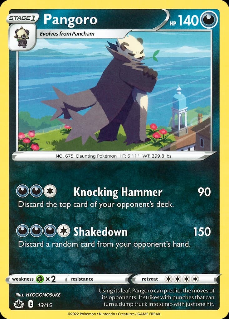 Pangoro, McDonald's Collection 2022 13/15, English card reference; finish and promotional markings may differ
