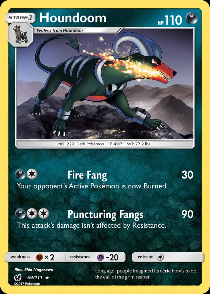 Houndoom card front, Crimson Invasion 59/111