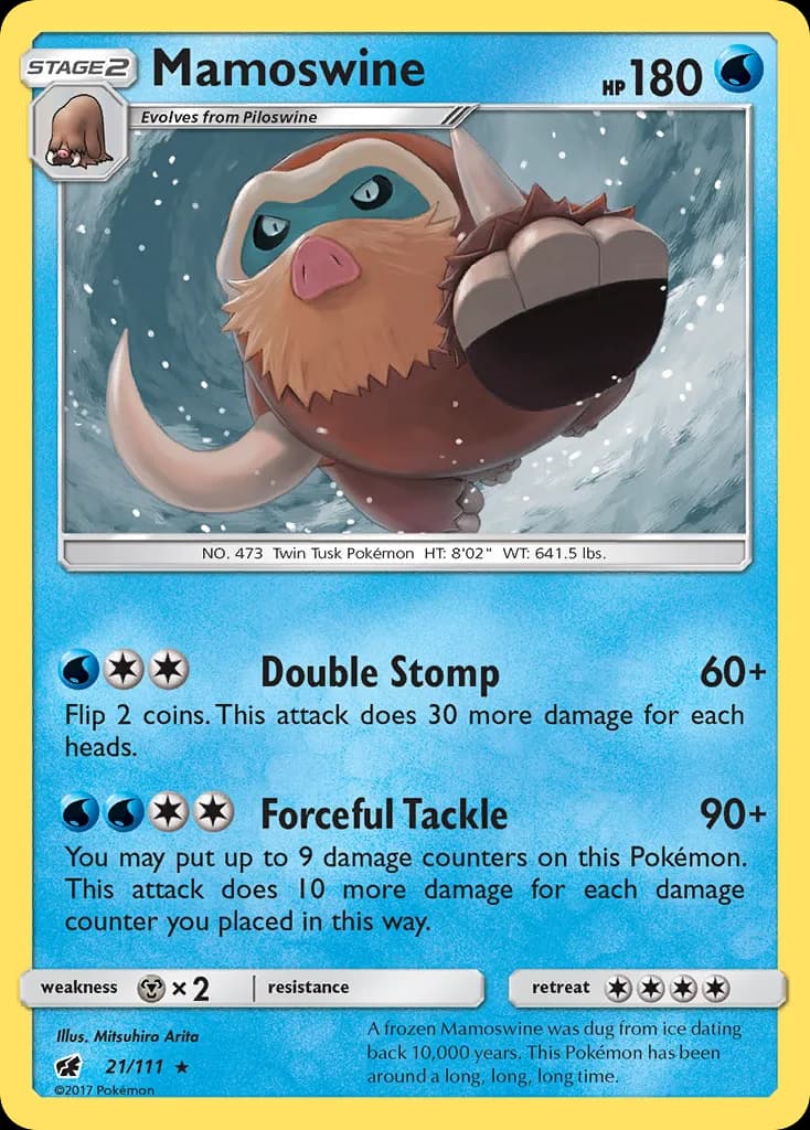 Crimson Invasion Mamoswine card front, 21/111