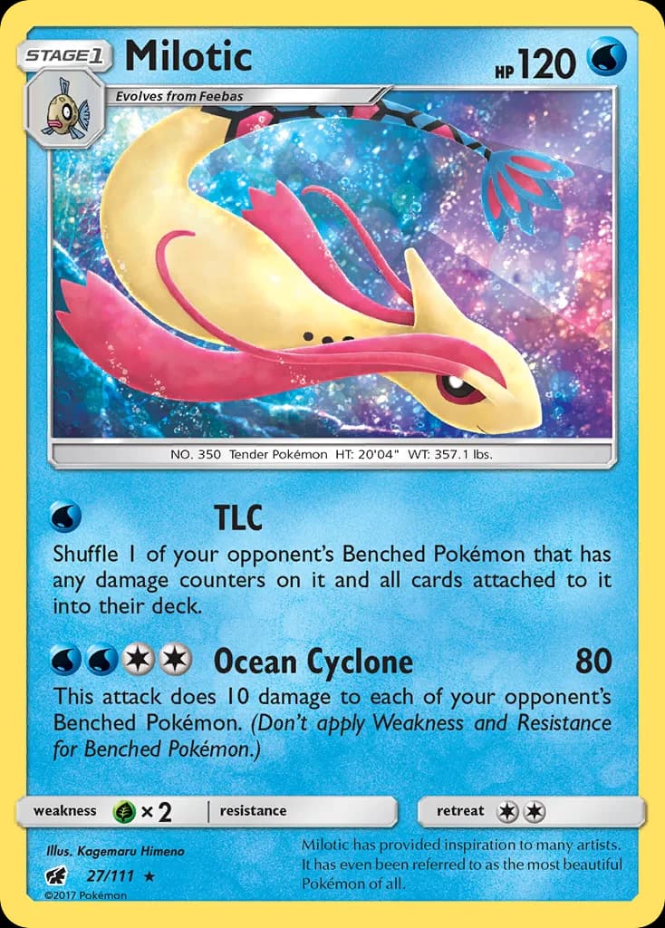Milotic card front, Crimson Invasion 27/111