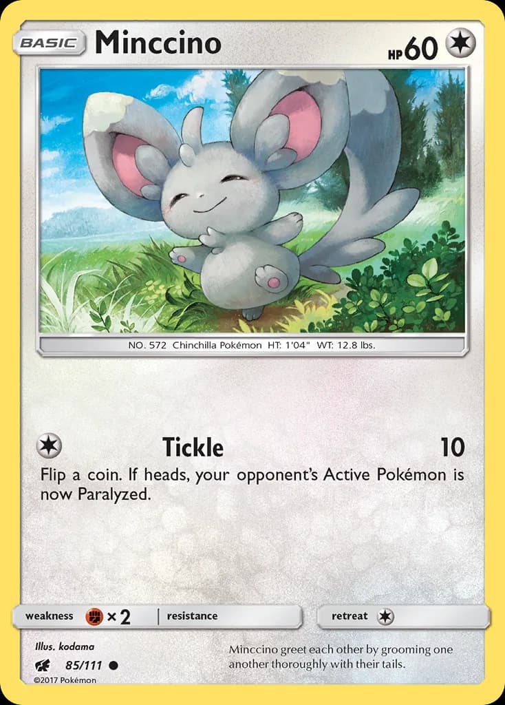 Crimson Invasion Minccino card front, 85/111