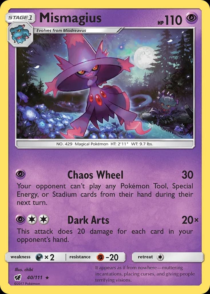 Crimson Invasion Mismagius card front, 40/111