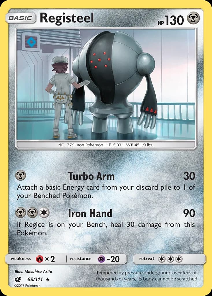 Crimson Invasion Registeel card front, 68/111
