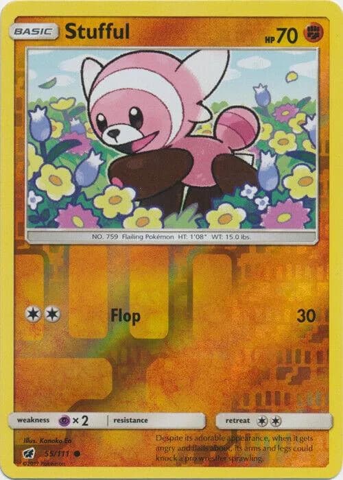 Stufful reverse holo card front, Crimson Invasion 55/111