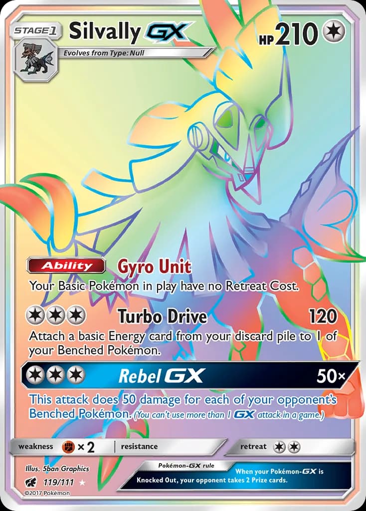 Crimson Invasion Silvally-GX card front, 119/111