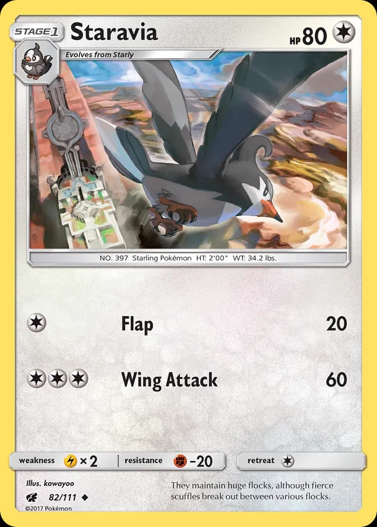 Crimson Invasion Staravia card front, 82/111