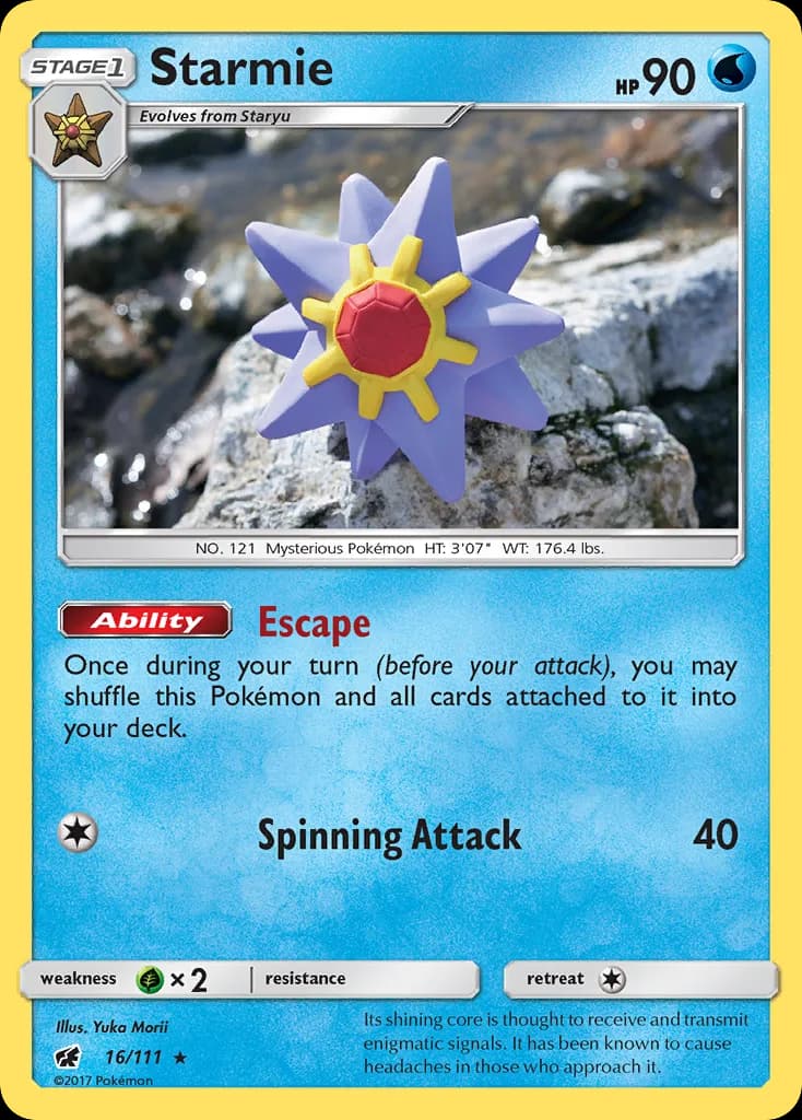 Crimson Invasion Starmie card front, 16/111