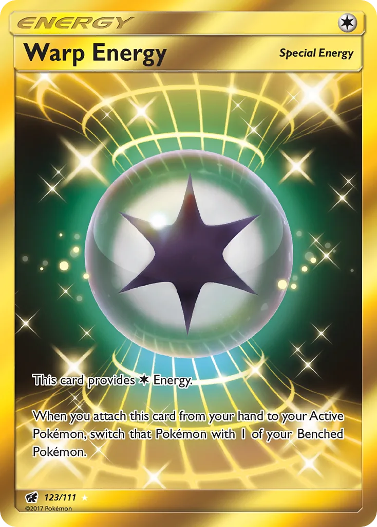 Crimson Invasion Warp Energy card front, 123/111