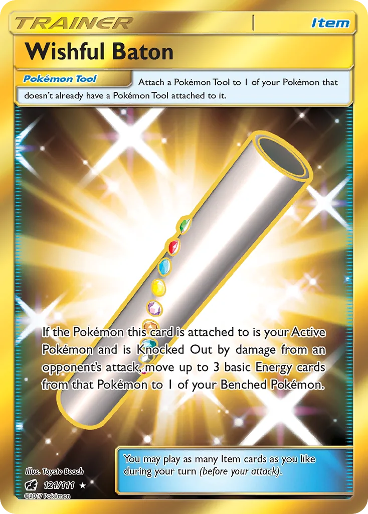 Crimson Invasion Wishful Baton card front, 121/111