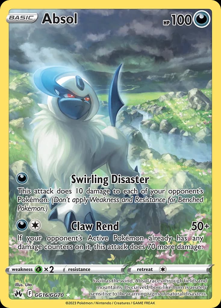 Absol card front, Crown Zenith GG16/GG70