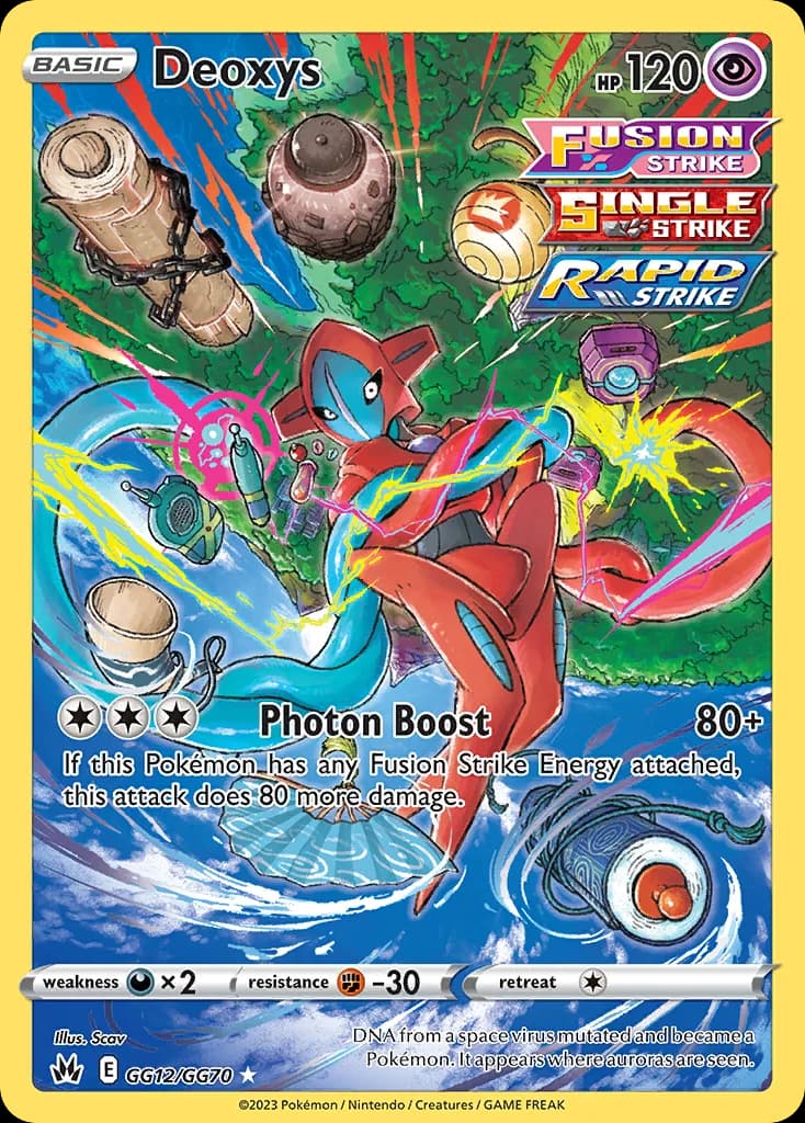 Deoxys card front, Crown Zenith GG12/GG70