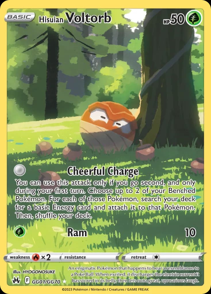 Crown Zenith Hisuian Voltorb card front, GG01/GG70