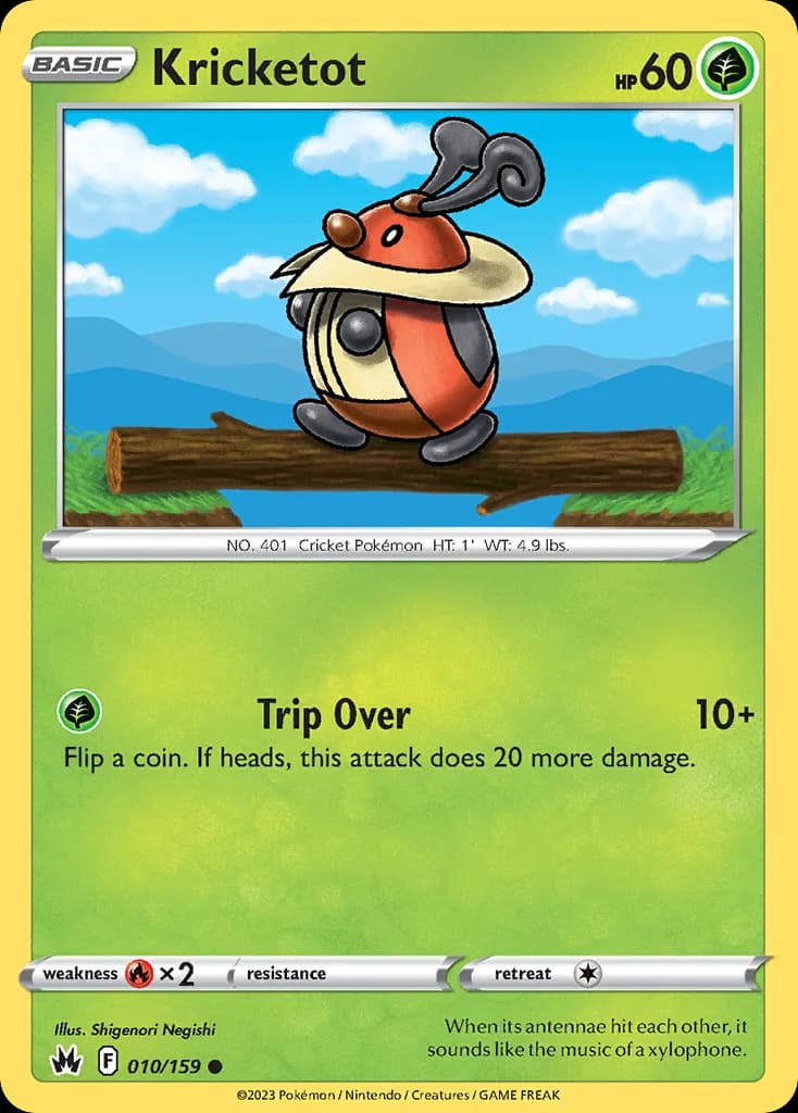 Crown Zenith Kricketot card front, 10/159
