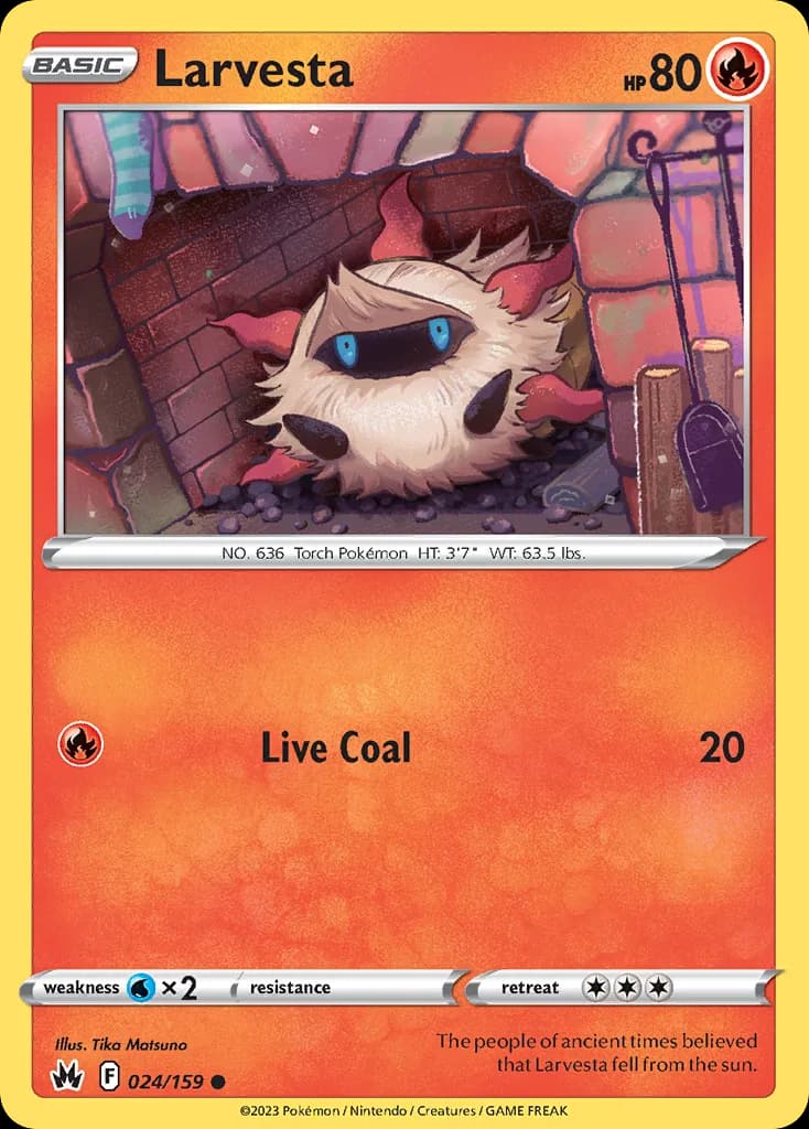 Crown Zenith Larvesta card front, 24/159