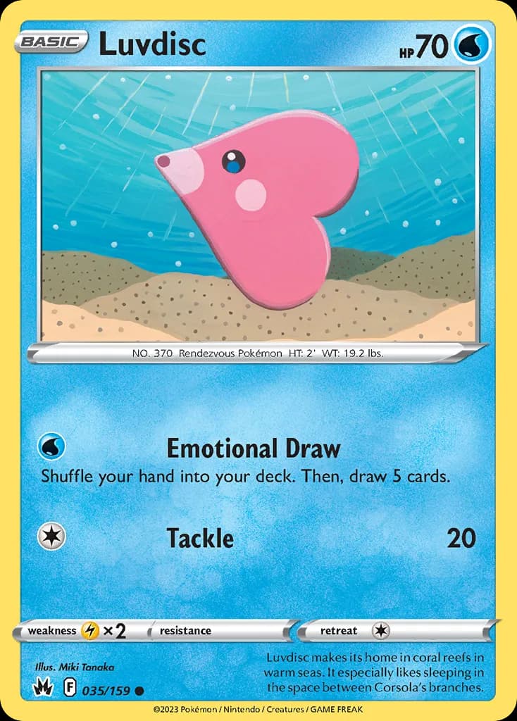 Crown Zenith Luvdisc card front, 35/159