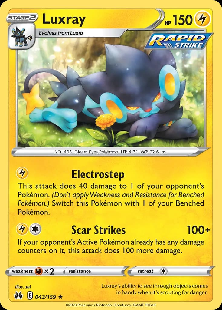 Luxray card front, Crown Zenith 43/159