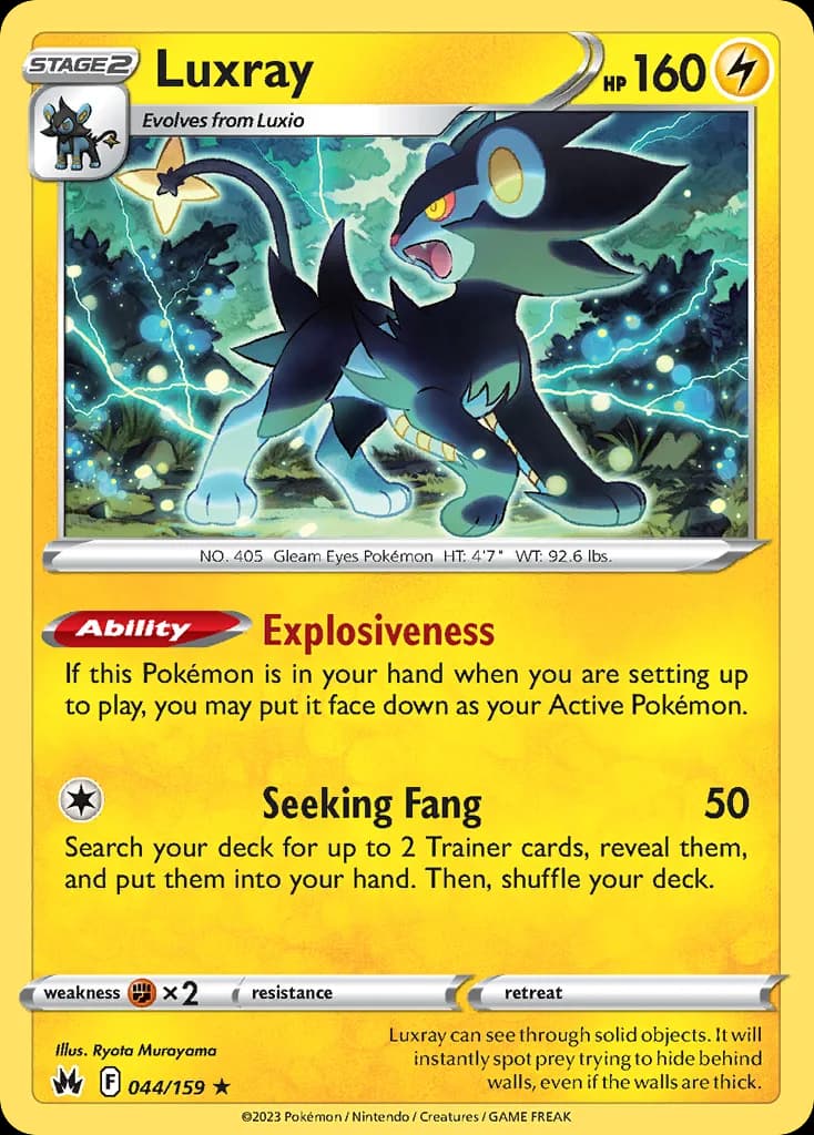 Luxray card front, Crown Zenith 44/159
