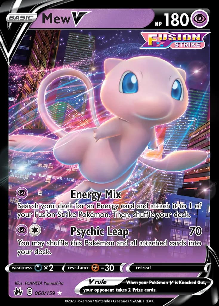 Mew V card front, Crown Zenith 60/159