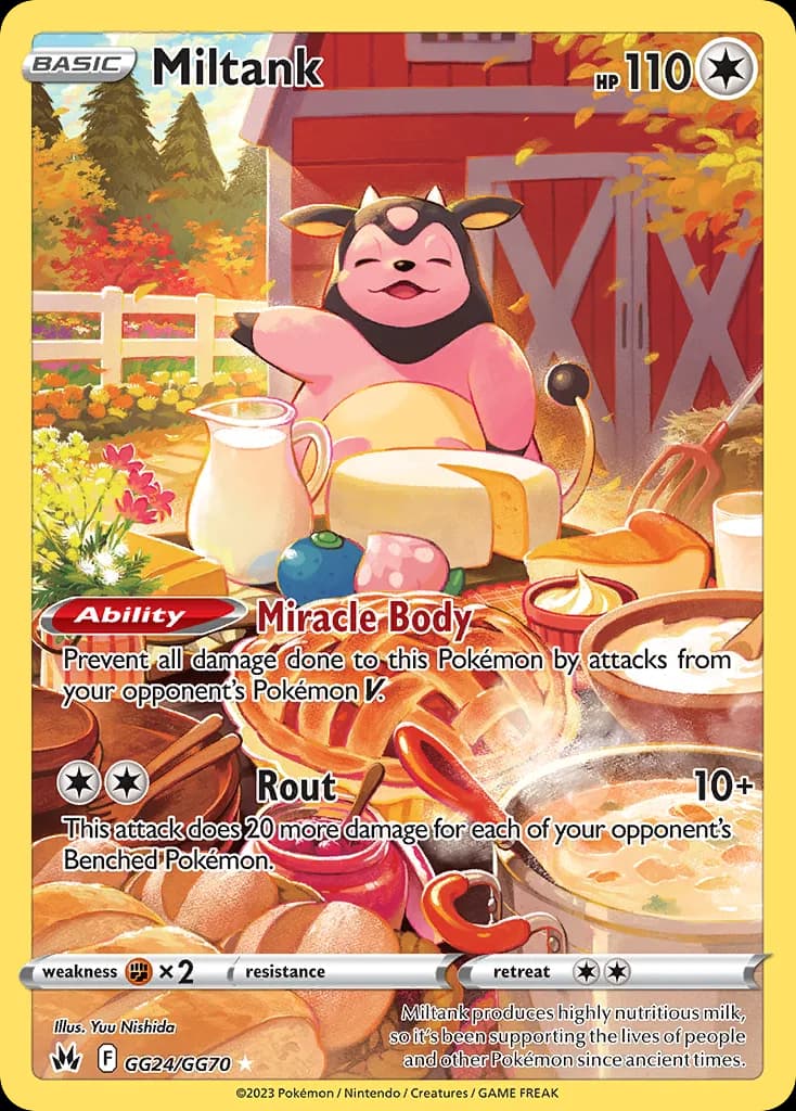 Crown Zenith Miltank card front, GG24/GG70