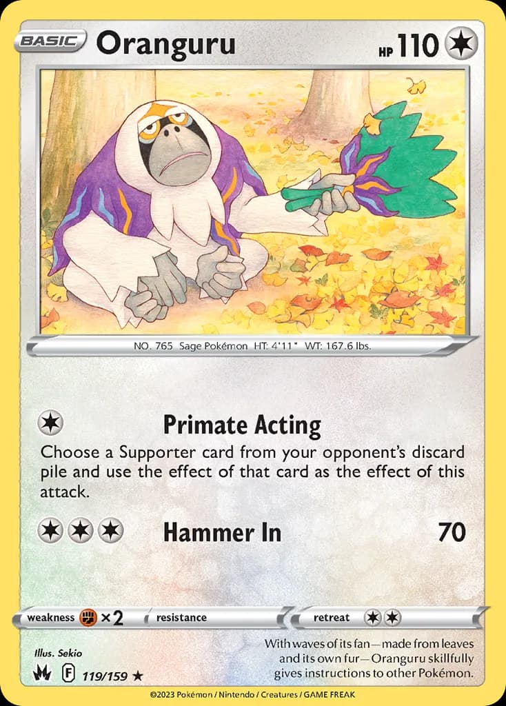 Crown Zenith Oranguru card front, 119/159