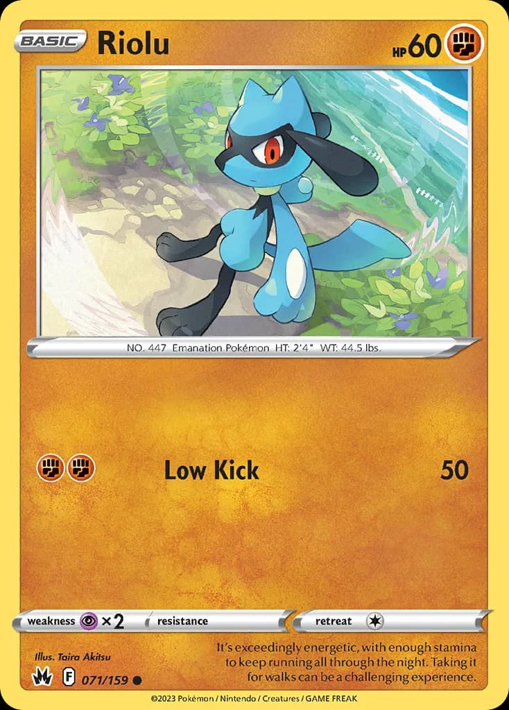 Crown Zenith Riolu card front, 71/159