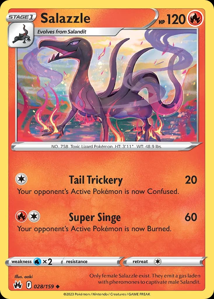 Crown Zenith Salazzle card front, 28/159