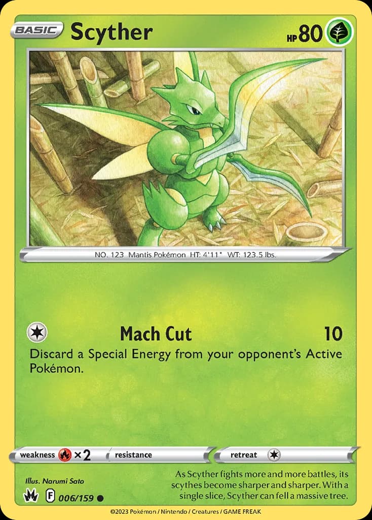 Crown Zenith Scyther card front, 6/159