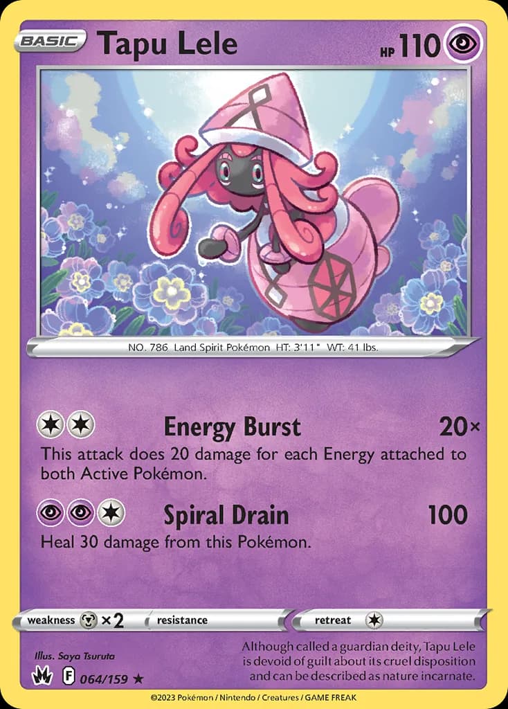 Crown Zenith Tapu Lele card front, 64/159