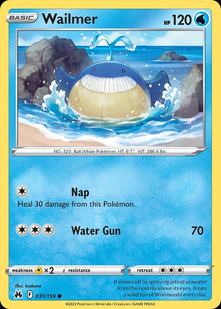 Crown Zenith Wailmer card front, 31/159