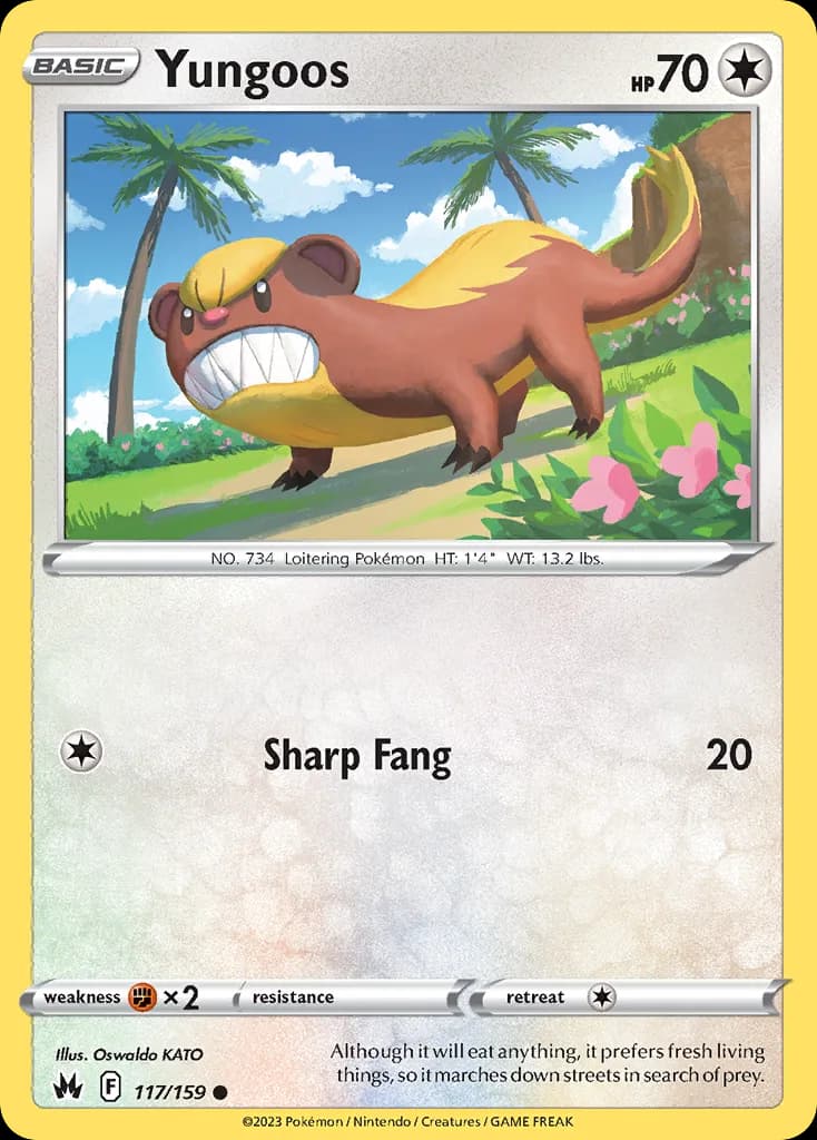 Crown Zenith Yungoos card front, 117/159
