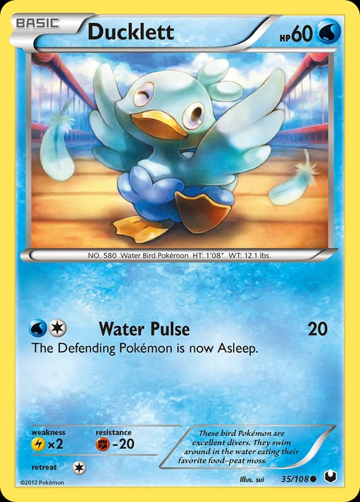 Dark Explorers Ducklett card front, 35/108