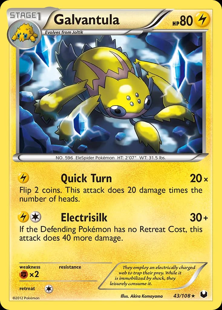 Dark Explorers Galvantula card front, 43/108